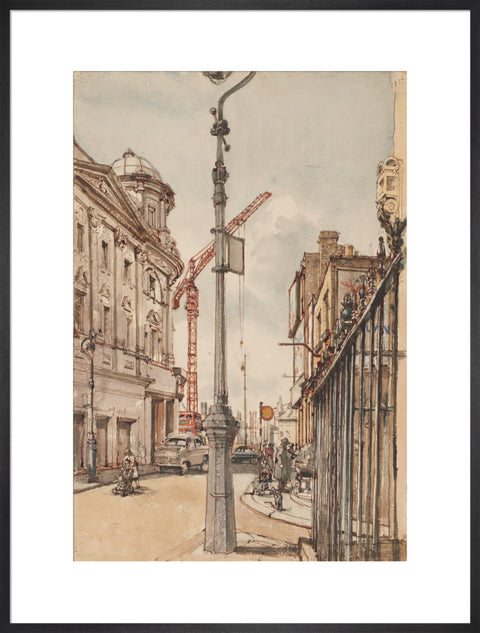Notting Hill Gate reconstruction (Art print, Extra large, Black)