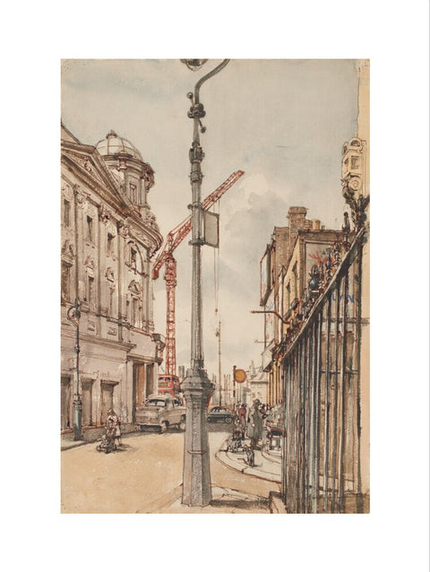 Notting Hill Gate reconstruction (Art print, Large, unframed)