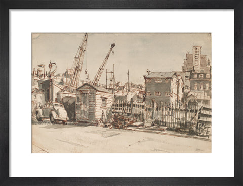 Building site, Notting Hill (Art print, Small, Black)