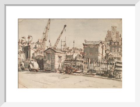 Building site, Notting Hill (Art print, Small, White)