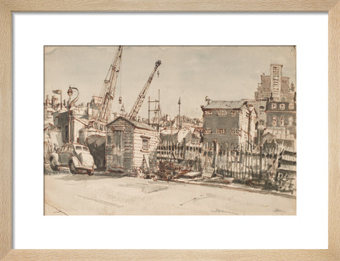 Building site, Notting Hill (Art print, Small, Natural)