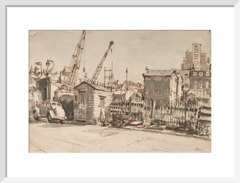 Building site, Notting Hill (Art print, Medium, White)