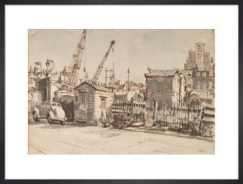 Building site, Notting Hill (Art print, Large, Black)