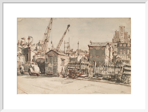 Building site, Notting Hill (Art print, Large, White)