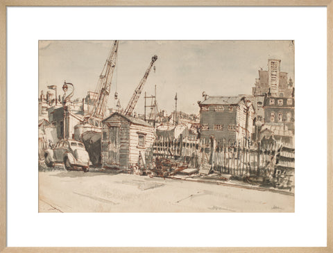 Building site, Notting Hill (Art print, Large, Natural)