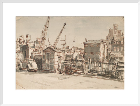 Building site, Notting Hill (Art print, Extra large, White)