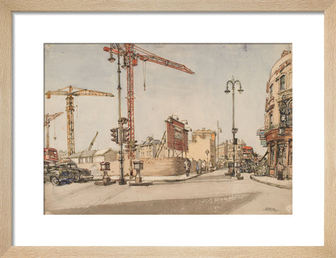 Notting Hill Gate reconstruction (Art print, Small, Natural)