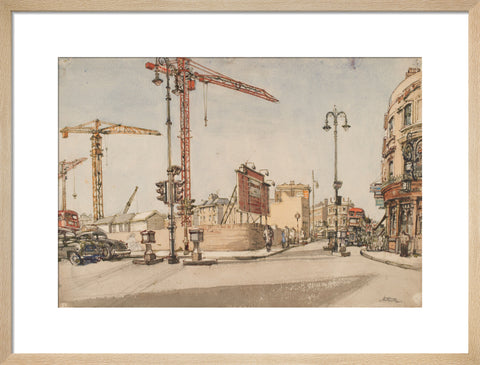 Notting Hill Gate reconstruction (Art print, Medium, Natural)