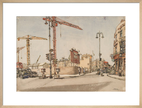 Notting Hill Gate reconstruction (Art print, Large, Natural)