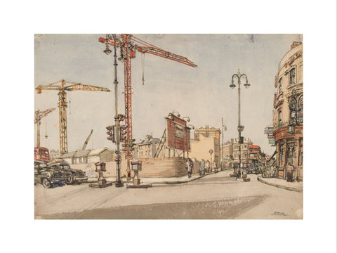 Notting Hill Gate reconstruction (Art print, Small, unframed)