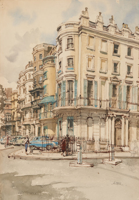 Park Lane houses from the corner of Grosvenor Street.