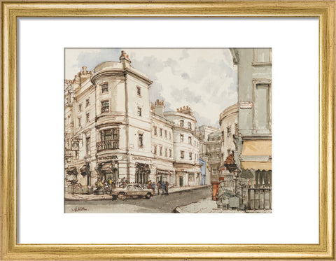 Street Scene (Art print, Small, Gold)