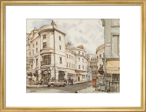 Street Scene (Art print, Medium, Gold)