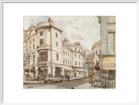 Street Scene (Art print, Large, White)