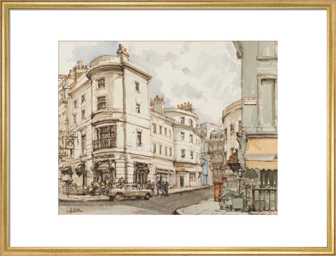 Street Scene (Art print, Large, Gold)