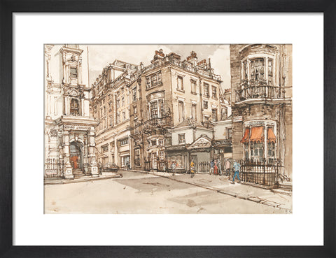 Saville Road and Burlington Gardens (Art print, Small, Black)