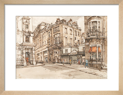 Saville Road and Burlington Gardens (Art print, Small, Natural)