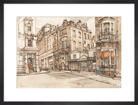 Saville Road and Burlington Gardens (Art print, Medium, Black)