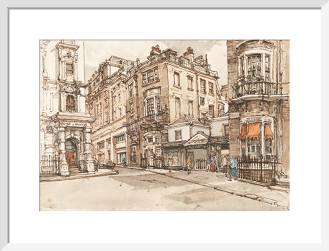 Saville Road and Burlington Gardens (Art print, Medium, White)