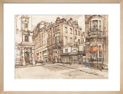 Saville Road and Burlington Gardens (Art print, Medium, Natural)