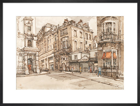 Saville Road and Burlington Gardens (Art print, Large, Black)