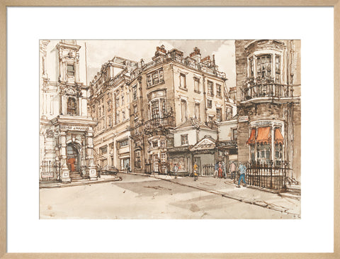 Saville Road and Burlington Gardens (Art print, Large, Natural)
