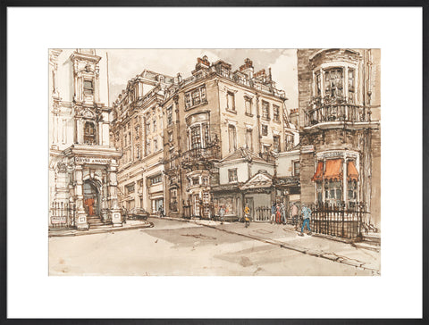 Saville Road and Burlington Gardens (Art print, Extra large, Black)
