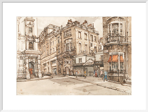 Saville Road and Burlington Gardens (Art print, Extra large, White)