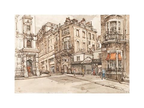 Saville Road and Burlington Gardens (Art print, Medium, unframed)