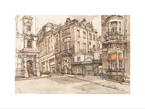 Saville Road and Burlington Gardens (Art print, Large, unframed)