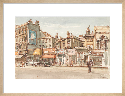 Parade of shops at Notting Hill Gate (Art print, Medium, Natural)