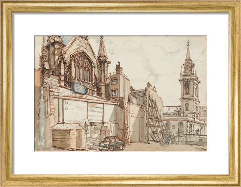 The Guildhall (Art print, Small, Gold)