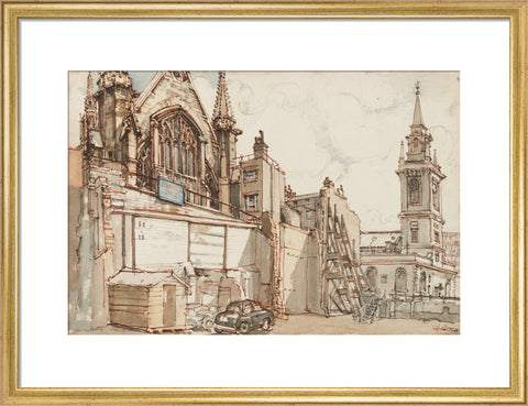 The Guildhall (Art print, Medium, Gold)
