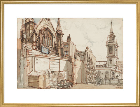 The Guildhall (Art print, Large, Gold)
