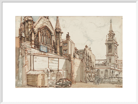 The Guildhall (Art print, Extra large, White)