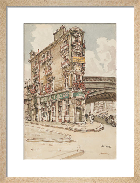 The Black Friar pub (Art print, Small, Natural)