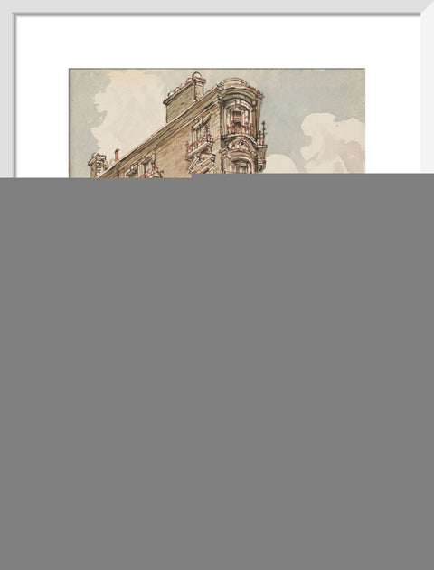 The Black Friar pub (Art print, Medium, White)