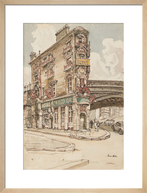 The Black Friar pub (Art print, Medium, Natural)