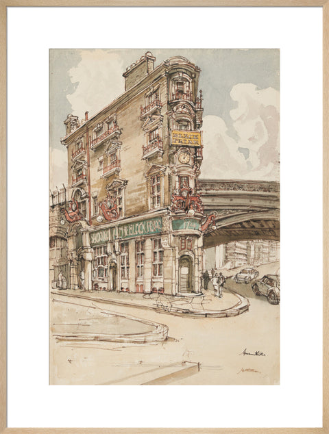 The Black Friar pub (Art print, Extra large, Natural)