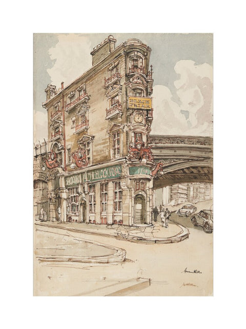 The Black Friar pub (Art print, Small, unframed)