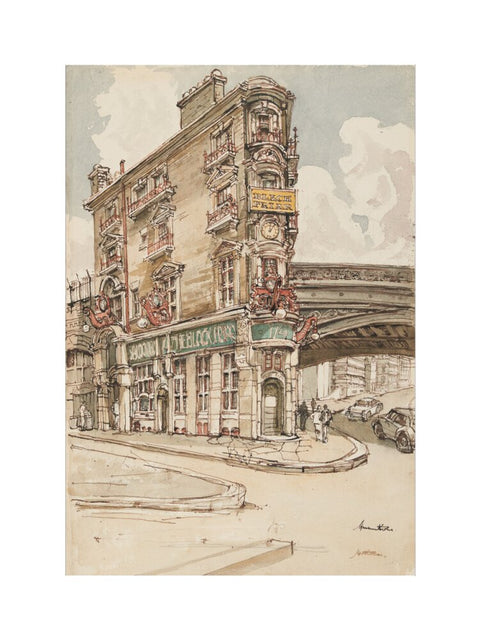 The Black Friar pub (Art print, Medium, unframed)