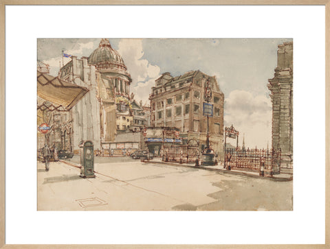 St Paul's Cathedral from St Martin le Grand (Art print, Extra large, Natural)