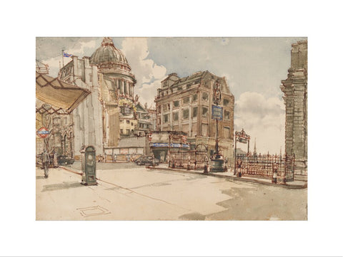 St Paul's Cathedral from St Martin le Grand (Art print, Extra large, unframed)