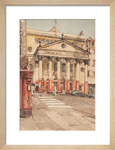 The Facade of the Theatre Royal, Haymarket (Art print, Small, Natural)