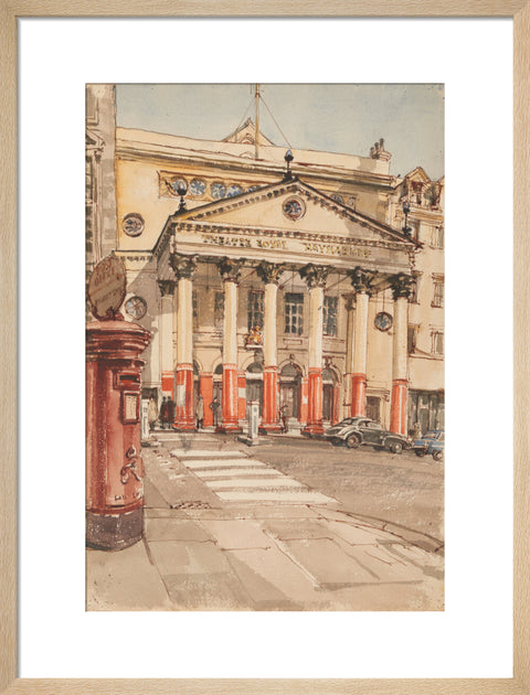 The Facade of the Theatre Royal, Haymarket (Art print, Medium, Natural)