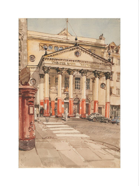 The Facade of the Theatre Royal, Haymarket (Art print, Extra large, unframed)