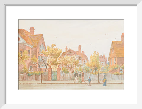 View in Newton Grove, Bedford Park (Art print, Small, White)