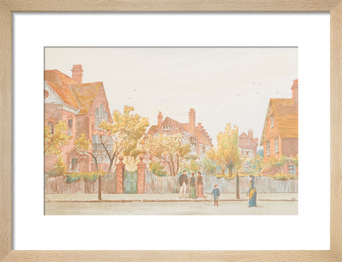 View in Newton Grove, Bedford Park (Art print, Small, Natural)