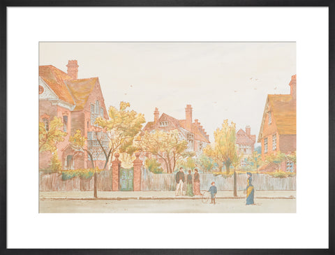 View in Newton Grove, Bedford Park (Art print, Large, Black)