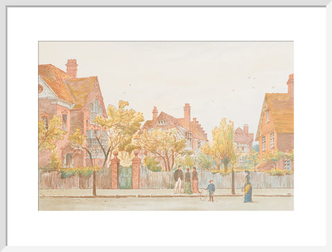View in Newton Grove, Bedford Park (Art print, Large, White)